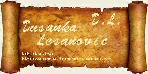 Dušanka Lešanović vizit kartica